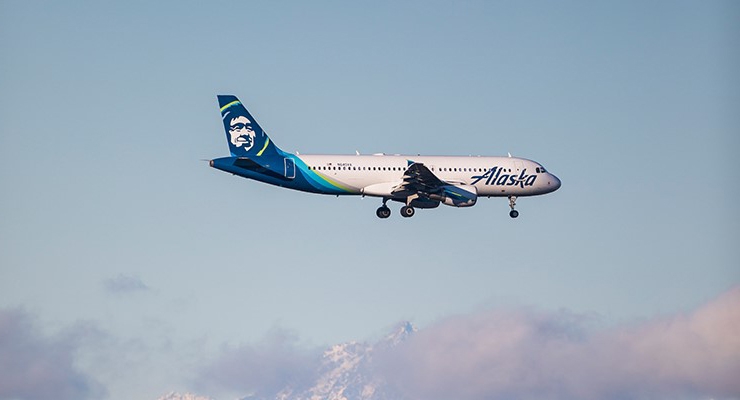 Un avión de Alaska Airlines.